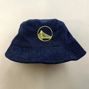 Golden State Warriors Bucket Hat Cap 7-1/4 Navy Blue Corduroy NBA Basketball GSW